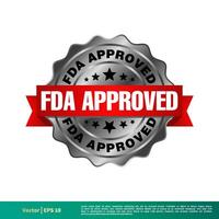 FDA Approved Seal Badge Vector Template Illustration Design. Vector EPS 10.