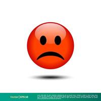 Emoticon Icon Vector Template Illustration Design EPS 10.