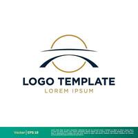 Bridge Swoosh Line Icon Vector Logo Template Illustration Design. Vector EPS 10.