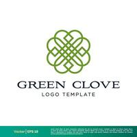 Green Clover Icon Vector Logo Template Illustration Design. Vector EPS 10.