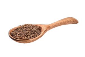 AI generated Dried Aniseed in a Rustic Wooden Spoon png