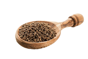 AI generated Dried Aniseed in a Rustic Wooden Spoon png