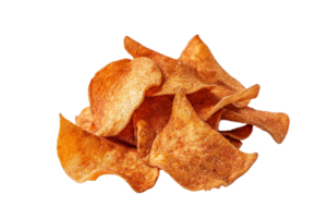 ai gegenereerd krokant gouden aardappel chips PNG