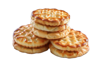 AI generated Stacked Golden Brown Flaky Pastries png