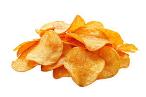 ai gegenereerd krokant gouden aardappel chips PNG