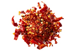 AI generated Crushed Red Chili Peppers and Flakes Pile png