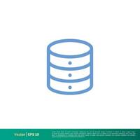 Database Server Icon Vector Logo Template Illustration Design. Vector EPS 10.