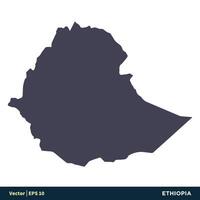 Ethiopia - Africa Countries Map Icon Vector Logo Template Illustration Design. Vector EPS 10.