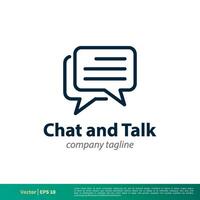 Chat, Talk, Speech Bubble Icon Vector Logo Template Illustration Design. Vector EPS 10.