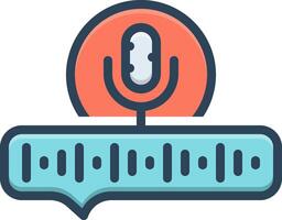 Vector color icon for voice