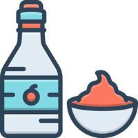vector color icono para salsa