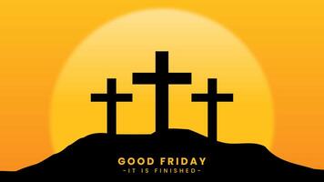 have a blessed good friday holy animation with space area 4k video
