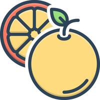 Vector color icon for orange