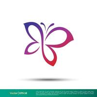 Colorful Wings Beauty Butterfly Vector Logo Template Illustration Design EPS 10.