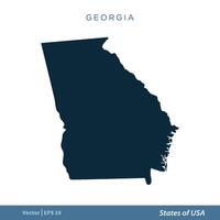 Georgia - estados de nosotros mapa icono vector modelo ilustración diseño. vector eps 10