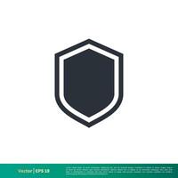 Simple Shape Shield Icon Vector Logo Template Illustration Design. Vector EPS 10.