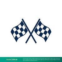 Race Flag Icon Vector Logo Template Illustration Design. Vector EPS 10.