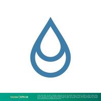 Drop Water Icon Vector Logo Template Illustration Design. Vector EPS 10.