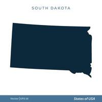 South Dakota - States of US Map Icon Vector Template Illustration Design. Vector EPS 10.