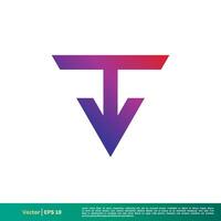 T Letter Icon Vector Logo Template Illustration Design. Vector EPS 10.