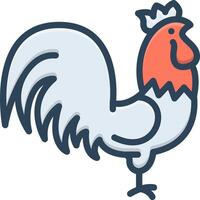 Vector color icon for cock