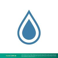 Drop Water Icon Vector Logo Template Illustration Design. Vector EPS 10.