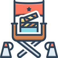 Vector color icon for director