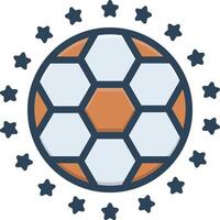 Vector color icon for football