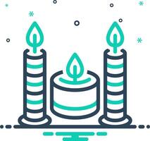 Vector mix icon for candles