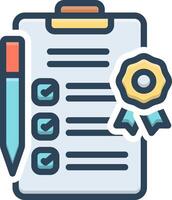 Vector color icon for compliance