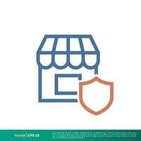 Shop, Store Icon Vector Logo Template Illustration Design. Vector EPS 10.