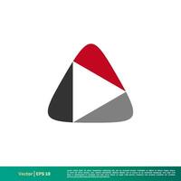 Abstract Play Button Icon Vector Logo Template Illustration Design. Vector EPS 10.