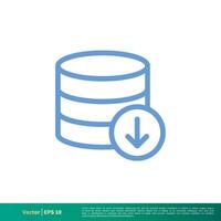 Database Server Icon Vector Logo Template Illustration Design. Vector EPS 10.