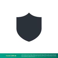 Simple Shape Shield Icon Vector Logo Template Illustration Design. Vector EPS 10.