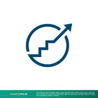 Arrow Stock Exchange Chart Icon Vector Logo Template Illustration Design. Vector EPS 10.