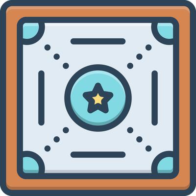 Vector color icon for carrom