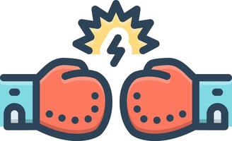 Vector color icon for fighters