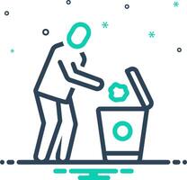 Vector mix icon for dispose