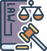 Vector color icon for law