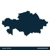 Kazakhstan - Europe Countries Map Vector Icon Template Illustration Design. Vector EPS 10.