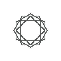 Bohemian Style Line Art Symmetry Icon Vector Luxury Design Template