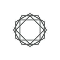 Bohemian Style Line Art Symmetry Icon Vector Luxury Design Template