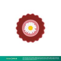 Flower Emblem Icon Vector Logo Template Illustration Design. Vector EPS 10.