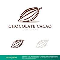 cacao Fruta icono vector logo modelo ilustración diseño. vector eps 10