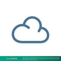 Cloud Icon Vector Logo Template Illustration Design. Vector EPS 10.