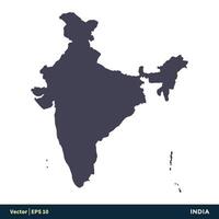India - Asia países mapa icono vector logo modelo ilustración diseño. vector eps 10