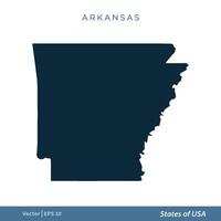 Arkansas - estados de nosotros mapa icono vector modelo ilustración diseño. vector eps 10