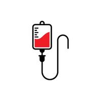 IV Bag Medical Icon Vector Logo Template