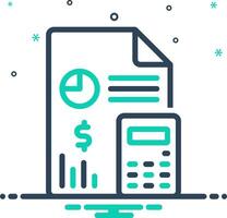 Vector mix icon for accounting