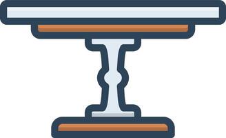 Vector color icon for table